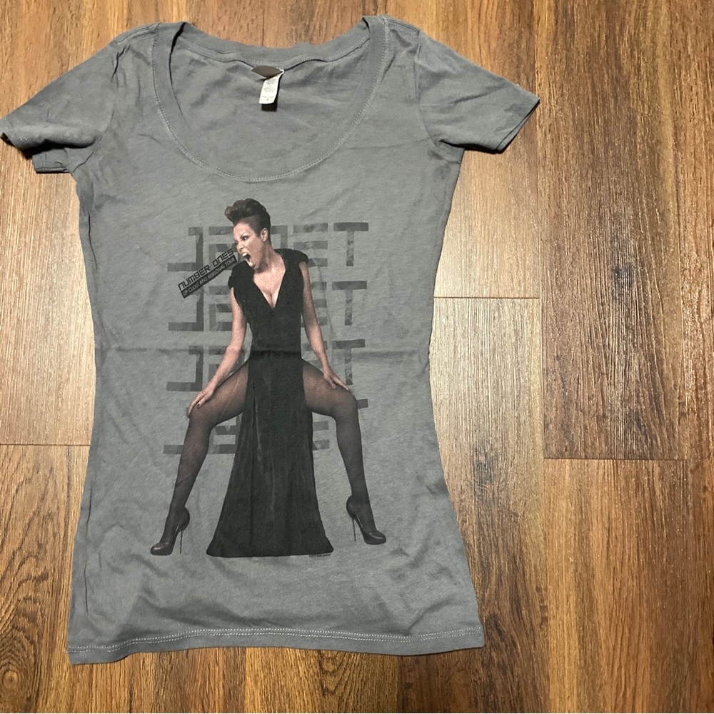 Authentic Janet Jackson up close and personal Gray t shirt concert 2011